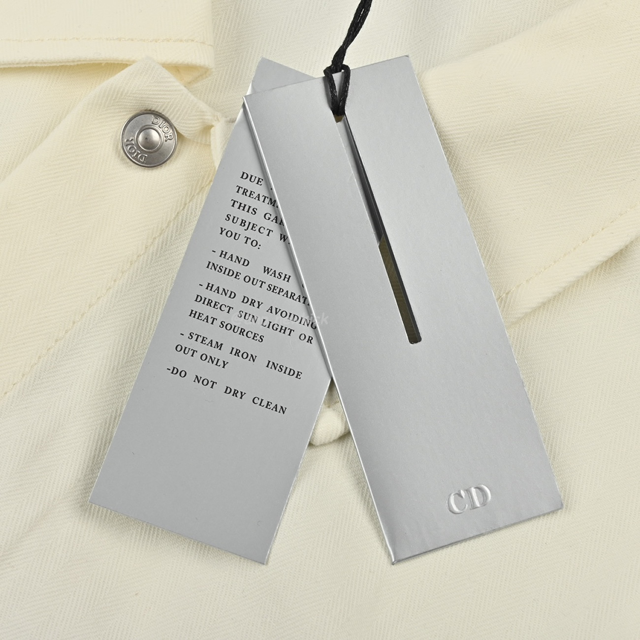 Dior 24ss Off White Cotton Denim Shirt (5) - newkick.org